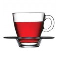 Чашки для чая с блюдцем AQUA, 225 мл (набор 6 шт.)