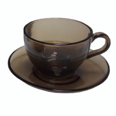 Чашка для чая с блюдцем BASIC BRONZE, 215 мл, 6шт