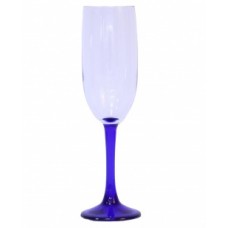 Набор бокалов для шампанского синяя ножка Империал плюс  155 мл.  (набор 4 шт.) 